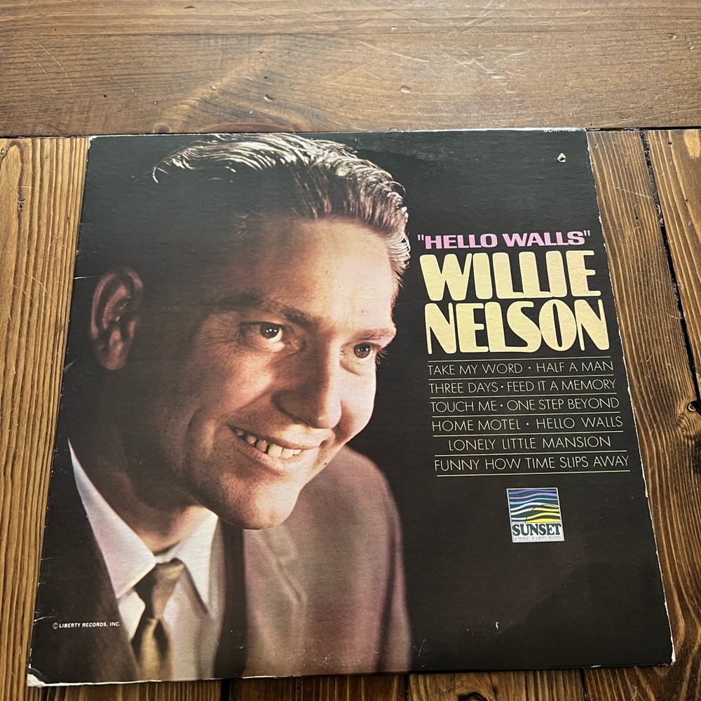 1966 sunset records -Hello walls by Willie Nelson Vinyl